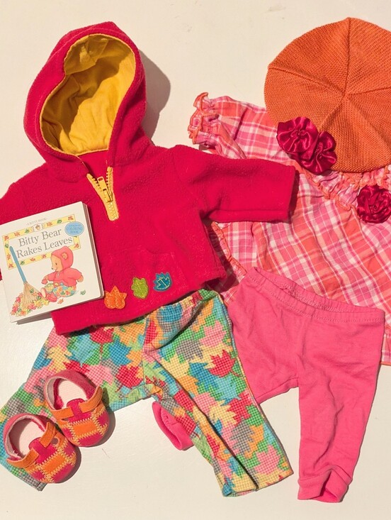 American Girl Other - American Girl Bitty Baby Vintage Fall Leaf & Plaid Play Outfits